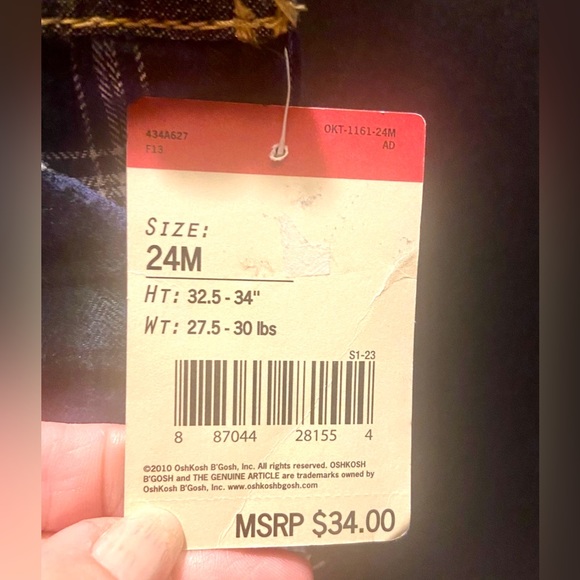 Oshkosh Overall Dress size 24mths NWT - Picture 6 of 11